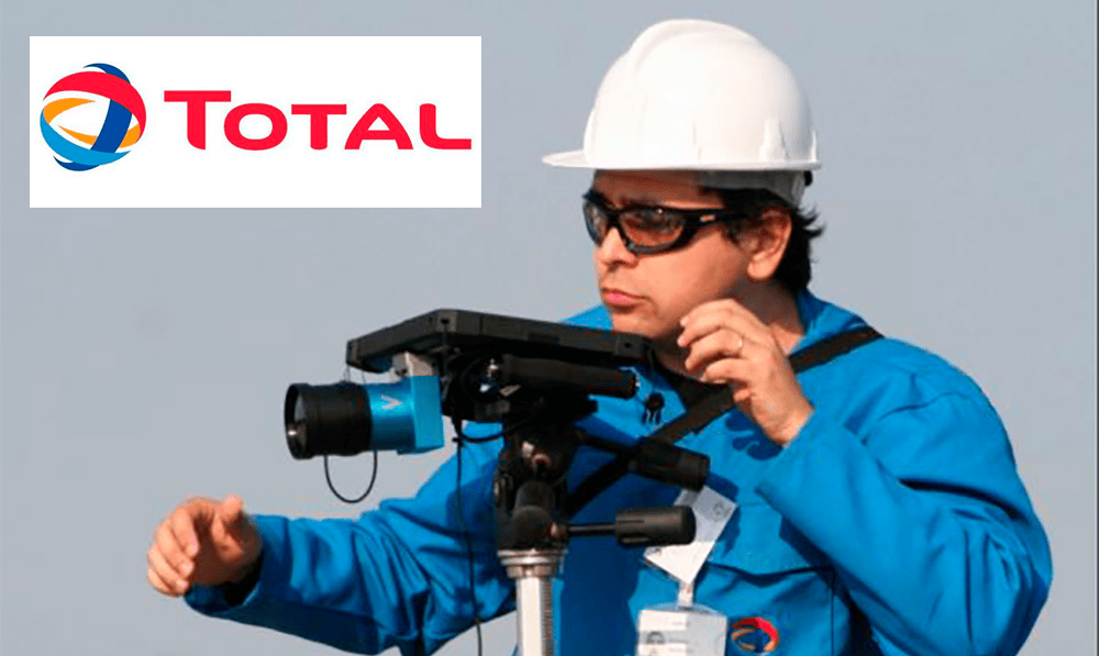 SENSIA device performing fugitive emissions test at TOTAL facility.