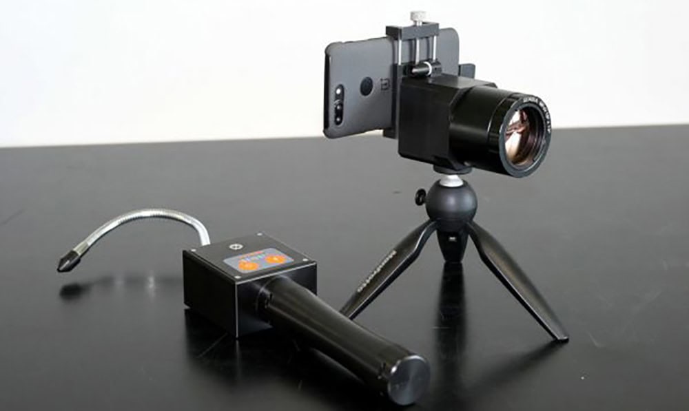 Portable device for detecting diffused emissions using advanced optical gas imaging technology.