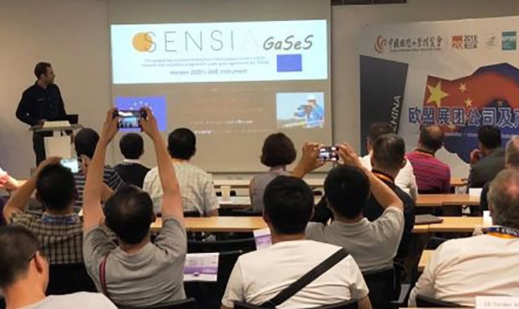 SENSIA presentation at Shanghai's CIIIF 2018 event, showcasing innovative solutions in environmental.