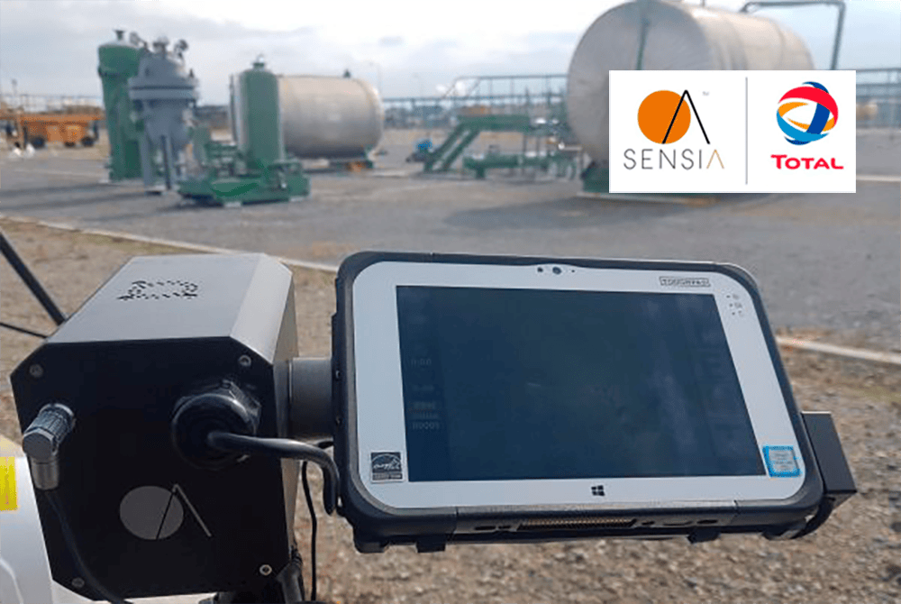 SENSIA equipment during test campaign at TOTAL site for industrial monitoring.