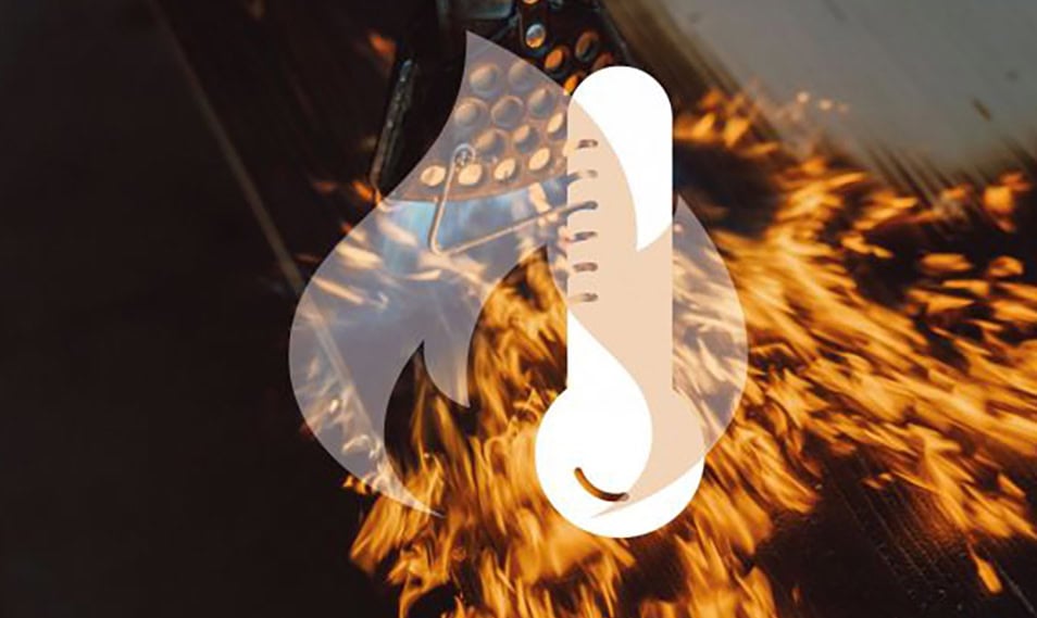 Thermographic image showing through-flame analysis for industrial safety and equipment monitoring.