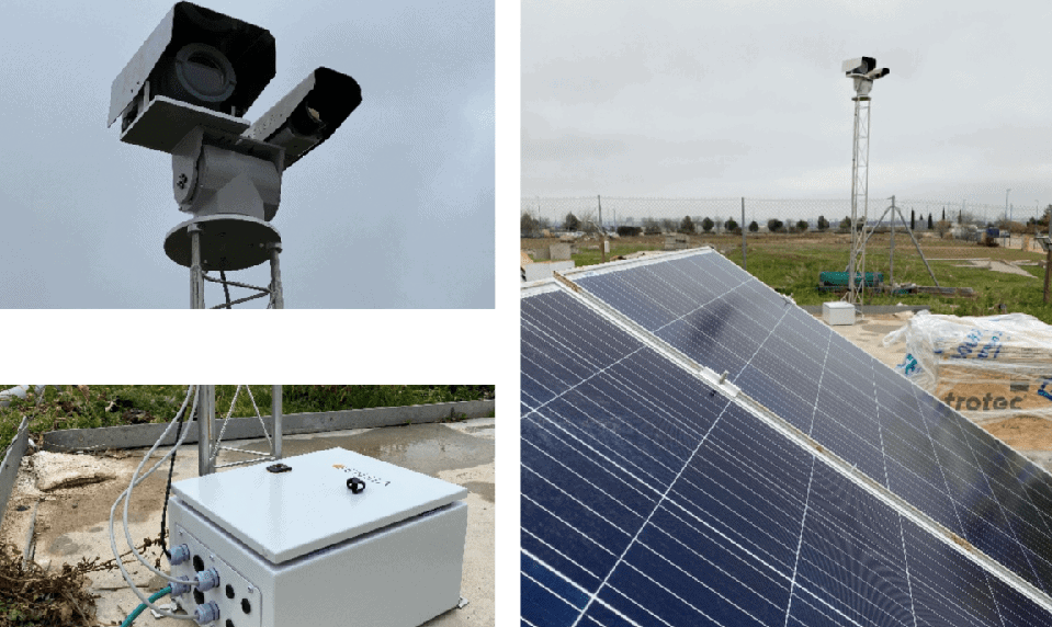 Resolution surveillance camera for unmanned site security and gas leak detection.