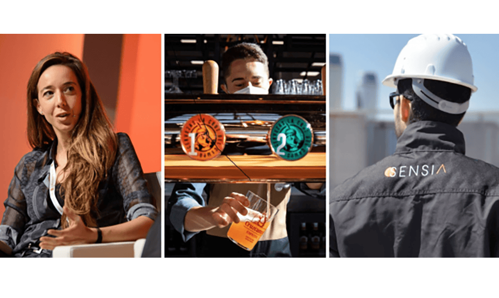 SENSIA team receiving the CincoDias Innovation Prize at an event.