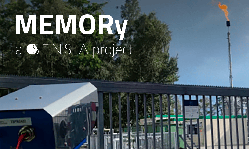 Infrared camera monitoring greenhouse gas emissions from industrial flares.