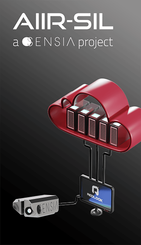 AIIR-SIL cloud data center with sensors and monitoring devices.