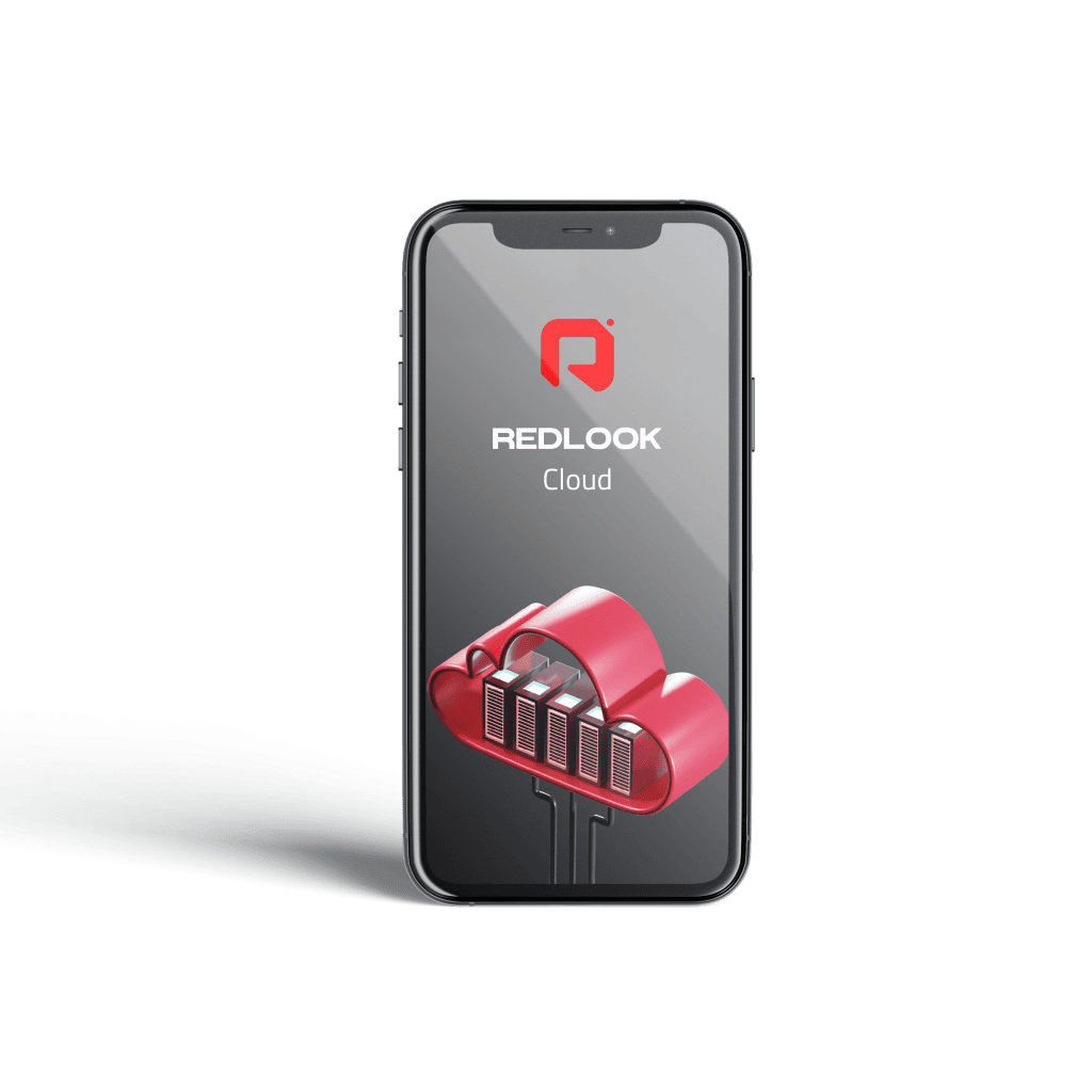 Redlook Cloud data storage app displayed on smartphone screen.